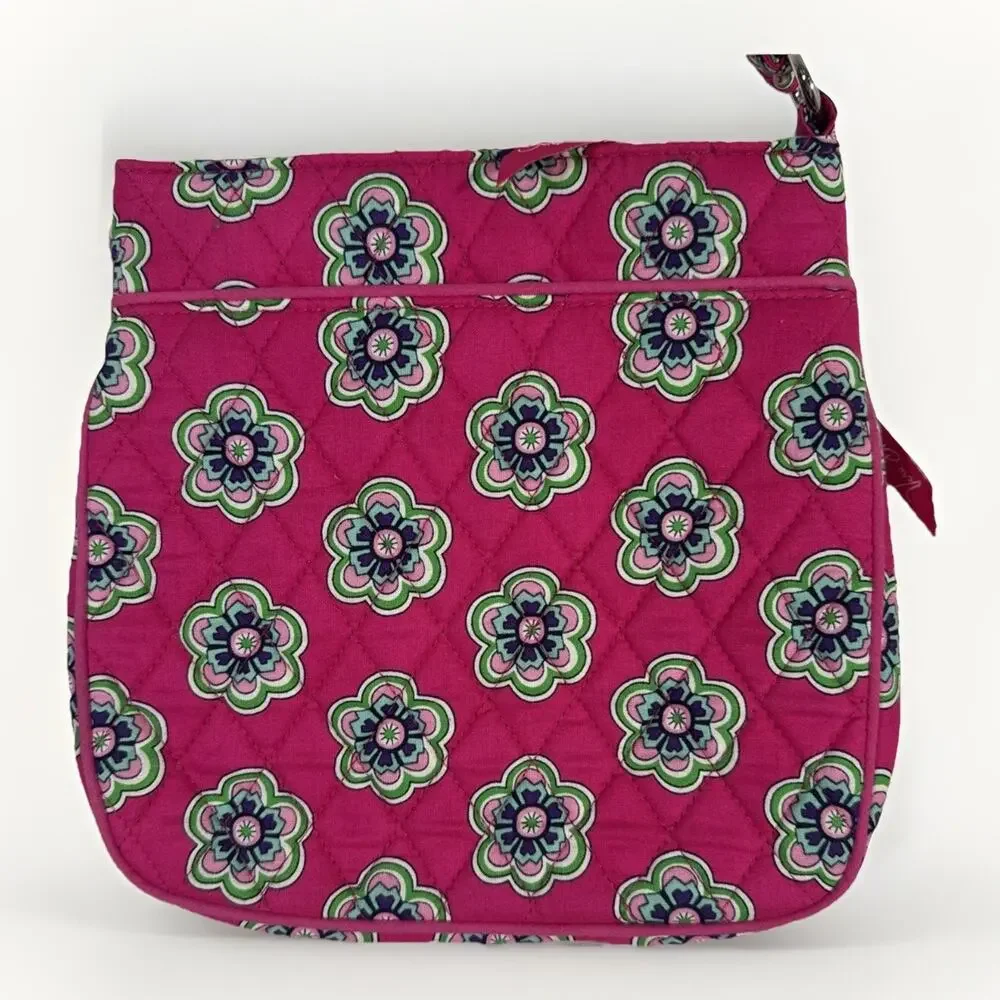Vera Bradley Petite Double Zip Hipster Crossbody Pink Swirls Bag - 8x8.5